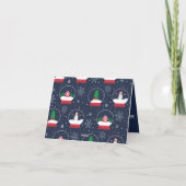 Carte Boule à neige mignonne avec Noël bonhomme de neige (Dos)