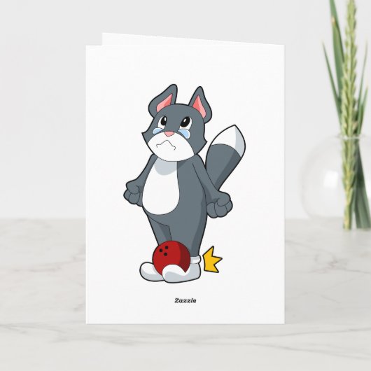 Carte Boule de bowling de bowling pour chats (Dos)