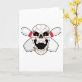 Carte Boule de bowling de crâne (Fleur jaune)