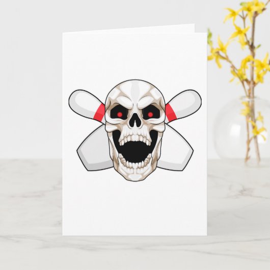 Carte Boule de bowling de crâne (Fleur jaune)