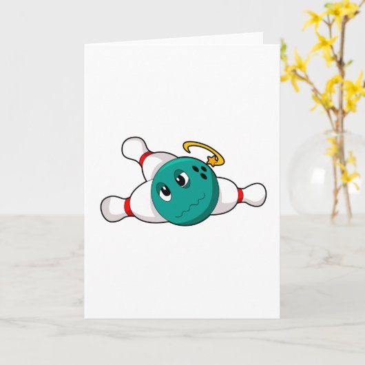 Carte Boule de bowling Quille de bowling (Fleur jaune)