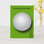 Carte Boule de Félicitation-Golf de retraite (Fleur jaune)