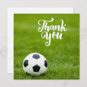 Carte Boule de football avec Merci de mot (Devant / Derrière)