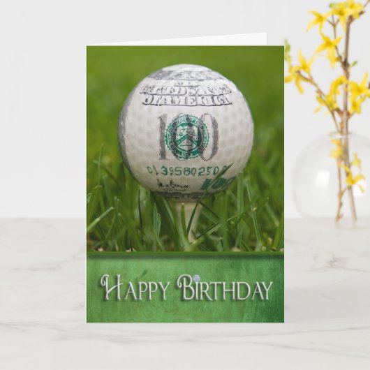 Carte Boule de golf de cent dollars (Fleur jaune)