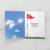 Carte Boule de golf de la fête du Père dans l'herbe (Intérieur)