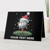 Carte Boule de golf personnalisée Arbre de Noël Santa Ha (Devant)