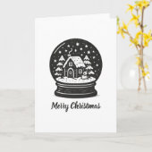 Carte Boule de Noël (Fleur jaune)