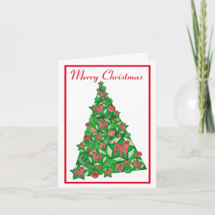 Carte Boule de Noël Chien Terrier Jack Russell Arbre de