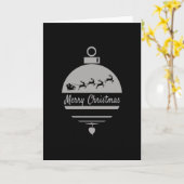 Carte Boule de Noël Joyeux Noël (Fleur jaune)