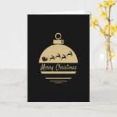 Carte Boule de Noël Joyeux Noël (Fleur jaune)