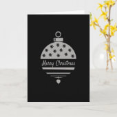 Carte Boule de Noël Joyeux Noël (Fleur jaune)