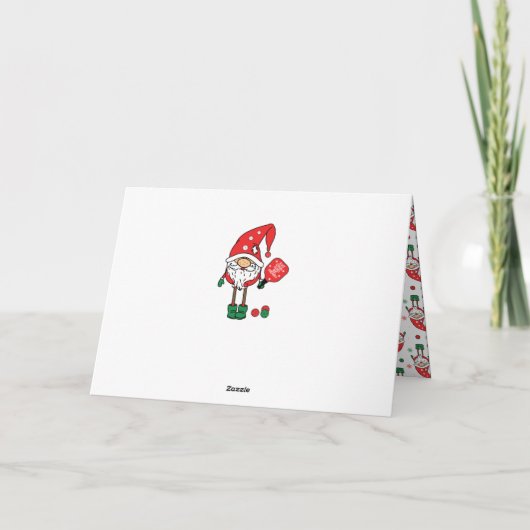 Carte Boule de Noël salutation pliée (Dos)