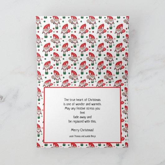 Carte Boule de Noël salutation pliée (Intérieur)