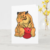 Carte Boule de quille Tiger Bowling (Fleur jaune)