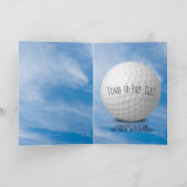 Carte boule et sac de golf de retraite dans l'herbe (Intérieur)