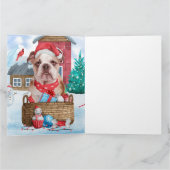 Carte Bouledogue anglais dans la maison de Noël pour chi (Intérieur)