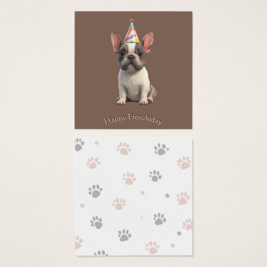 Carte Bouledogue Français (Devant & derrière)