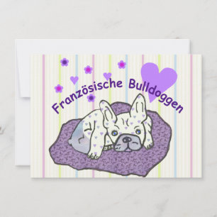 Carte Bouledogue français Anniversaire French Bulldog
