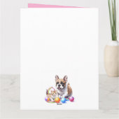Carte Bouledogue français avec un chat (Dos)