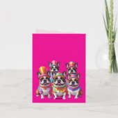 Carte Bouledogue français Carnaval (Dos)