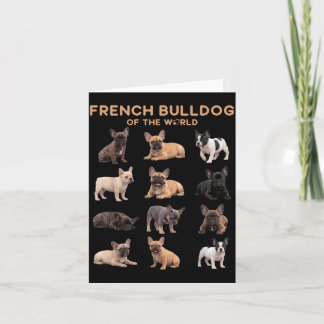 Carte Bouledogue français du monde animal amateur de chi