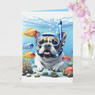 Carte Bouledogue français en vacances French Bulldog