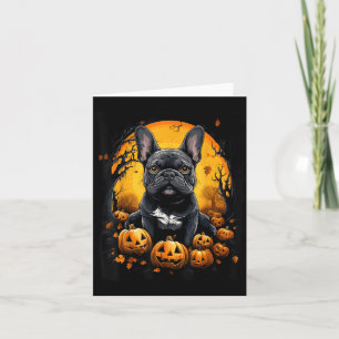 Carte Bouledogue français Halloween