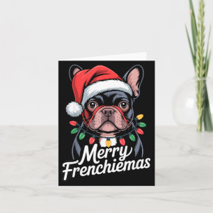 Carte Bouledogue Français Joyeux Frenchiemas Chapeau de