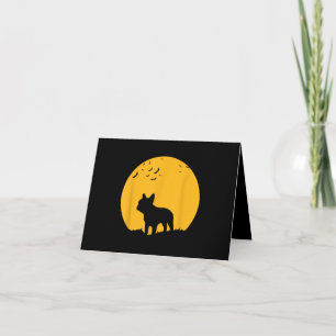 Carte Bouledogue français Lune Design inspiré d'Hallowe
