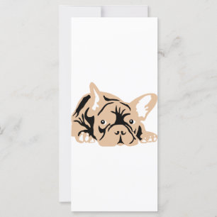 Carte Bouledogue Français rose