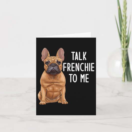 Carte Bouledogue parle français à moi (Devant)