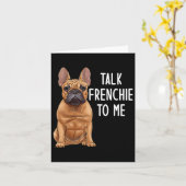 Carte Bouledogue parle français à moi (Fleur jaune)