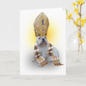 Carte Bouledogue pieux (Fleur jaune)