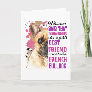 Carte Bouledogues français sont la meilleure amie d'une 