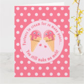 Carte Boules de glace mignonnes Saint-Valentin romantiqu (Fleur jaune)