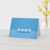 Carte Boules de golf sur arrière - plan bleu (Fleur jaune)