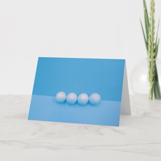 Carte Boules de golf sur arrière - plan bleu (Devant)