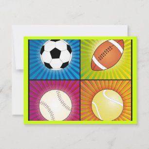 Carte boules de sport