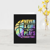 Carte Boules Filles Ne Sous-Estiment Jamais Une Fille Qu (Fleur jaune)