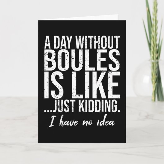 Carte Boules funny sports gift idea (Devant)