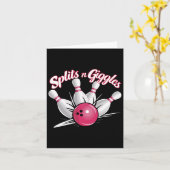 Carte Boules N Giggles Funny Bowling Bowling Bowling Bal (Fleur jaune)