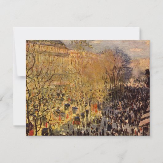 Carte Boulevard des Capucines de Claude Monet, Beaux-art (Devant)