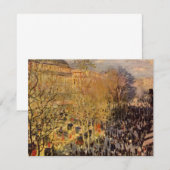 Carte Boulevard des Capucines de Claude Monet, Beaux-art (Devant / Derrière)