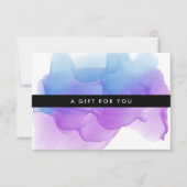 Carte Boulot d'aquarelle Indigo | Certificat cadeau (Devant)