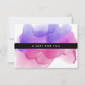 Carte Boulot d'aquarelle Magenta | Certificat cadeau (Devant)