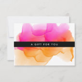 Carte Boulot d'aquarelle moderne | Certificat cadeau (Devant)