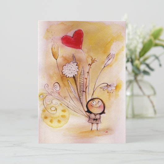 Carte Bouquet (Debout devant)