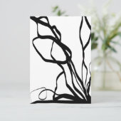Carte Bouquet Blanc : Abstrait blanc & noir (Debout devant)