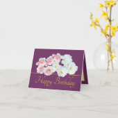 Carte Bouquet Chic Purple Or Blanc Roses Rose Anniversai (Fleur jaune)