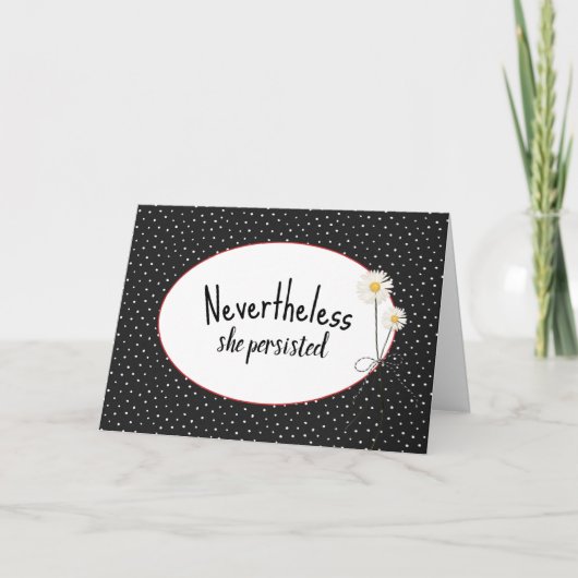 Carte Bouquet Daisy En Pois (Devant)